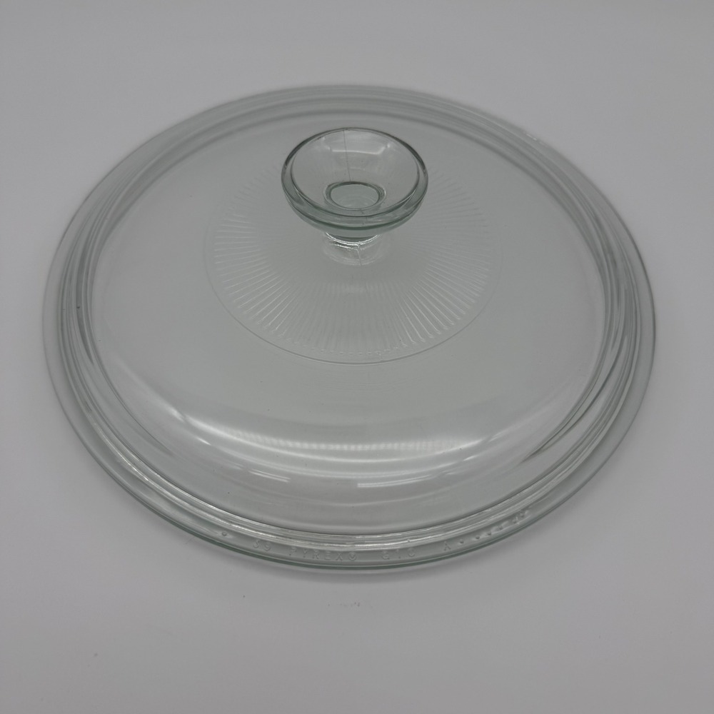 Pyrex G1C 9" Clear Glass Replacement Lid Round Casserole Dish